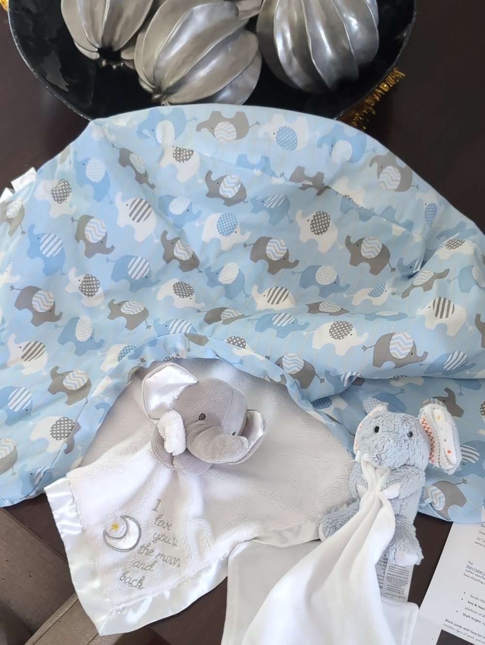 Blue Elephant Boppy Cover Bundle